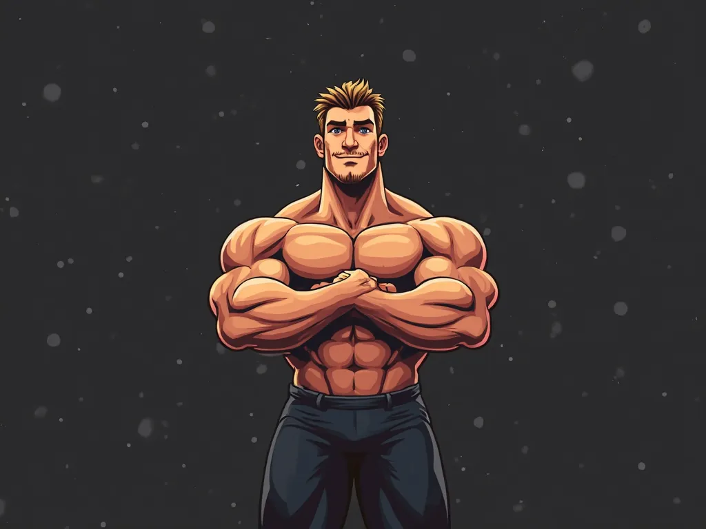 Please create an animated bodybuilding men HD logo