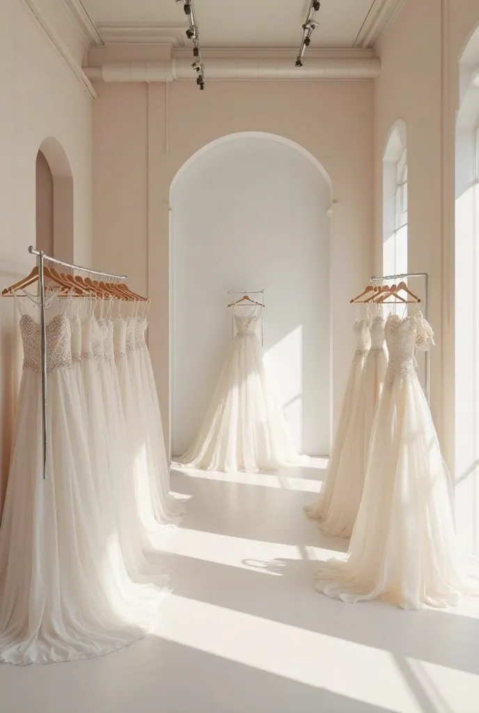 A wedding dress shop was designed for me from the inside with a modern, simple and new interior decoration that has no resemblance