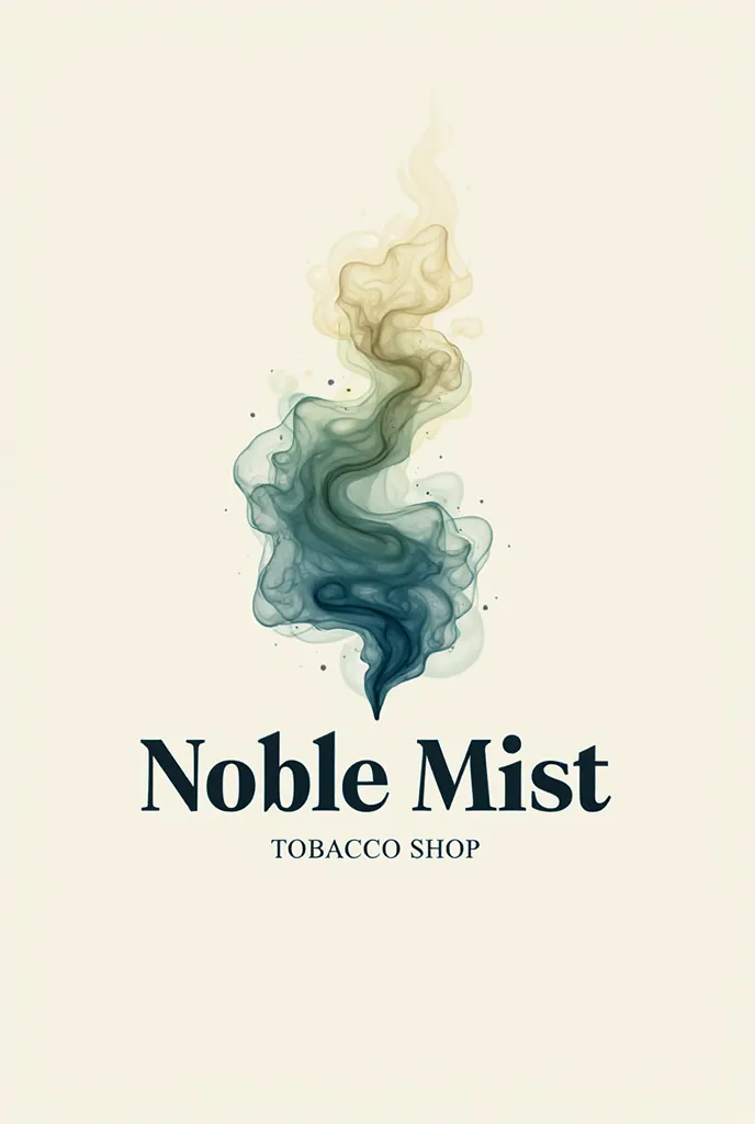 I need you to create an image for a tobacco shop logo, The name of this tobacco shop is "Noble Mist", Create with 3 colors that match and that I can use in the color palette of the rest of Instagram 