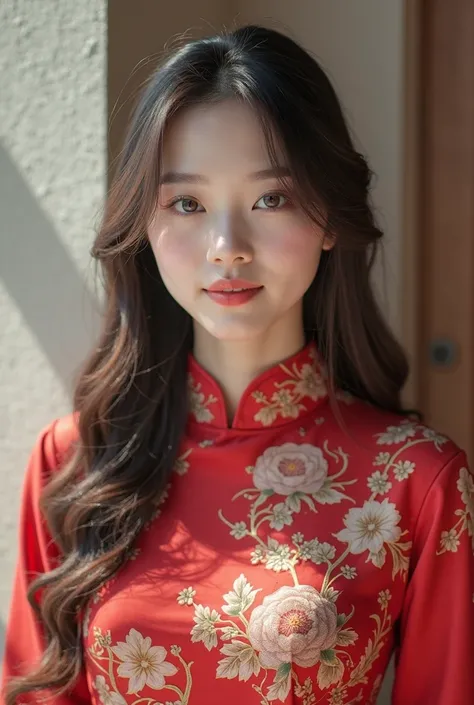 posing for a photo, a photo inspired by Sim Sa-jeong ,  trending on cg society , realism, beautiful south Korean woman, Japanese name, beautiful young Korean woman,  korean girl, gorgeous young Korean woman,  cheongsam, Korean woman,   Chinese Girl ,  with...