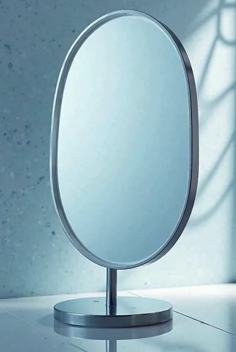 Healthcare Mirror Oval Long Mirror Silver or Blue