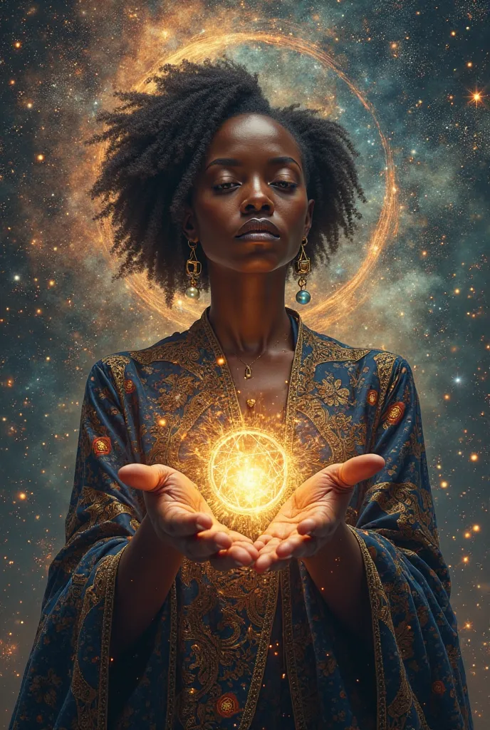 a black mama holding the universe