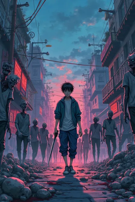 Zombie apocalypse anime style