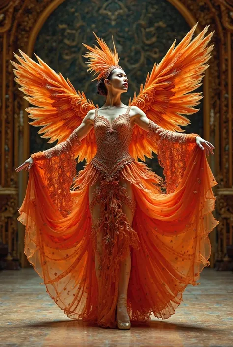 Ballet costume, inspired by the ballet Flames of Paris