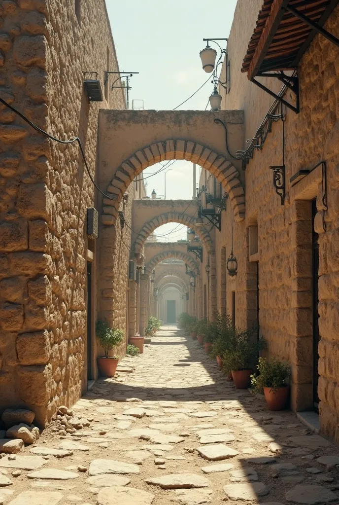 Old Palestinian streets where there are no people