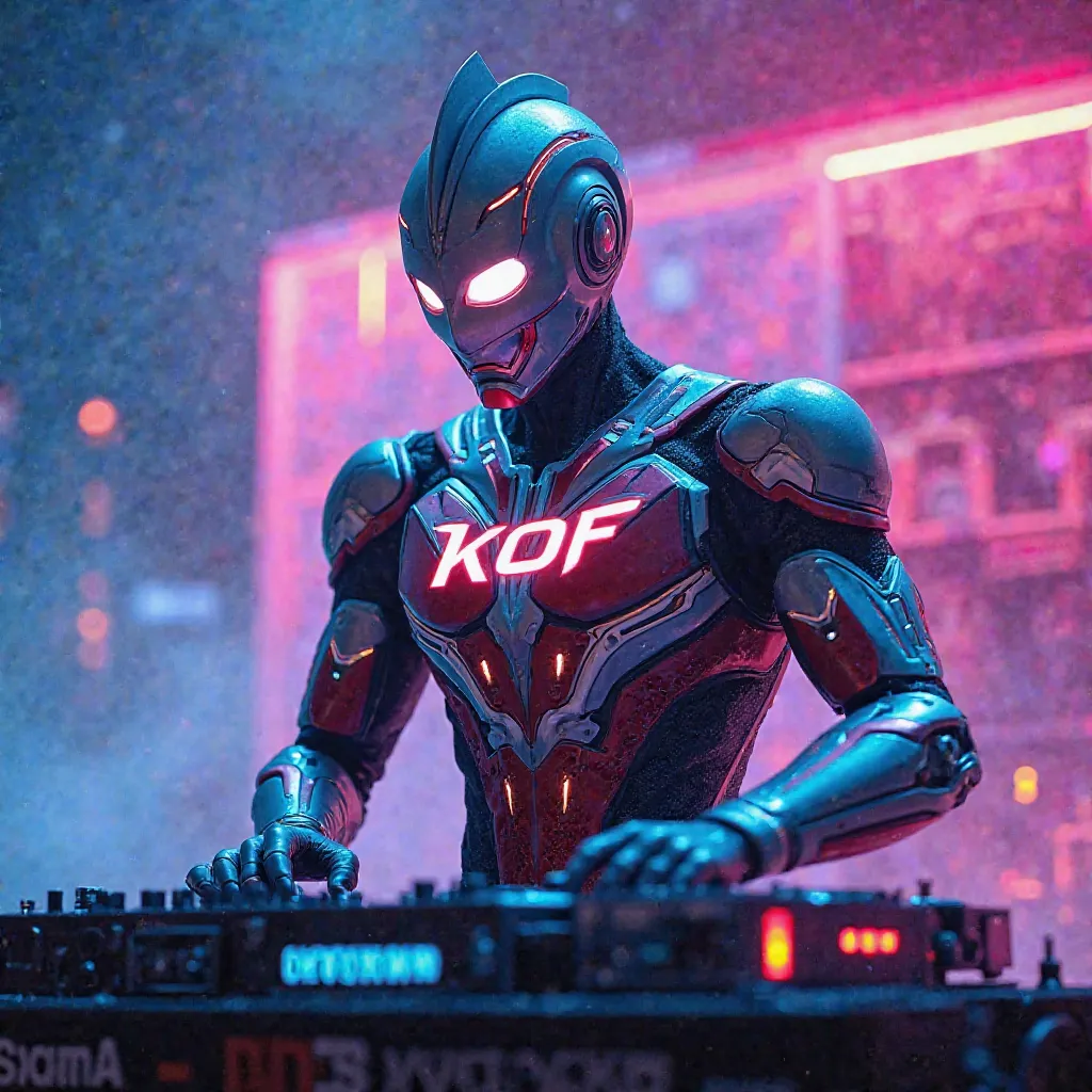 Ultraman with text costume "KOF" is becoming a DJ