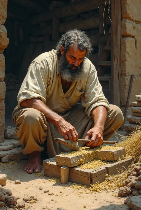 Jacob at work simple and rustic biblical style 