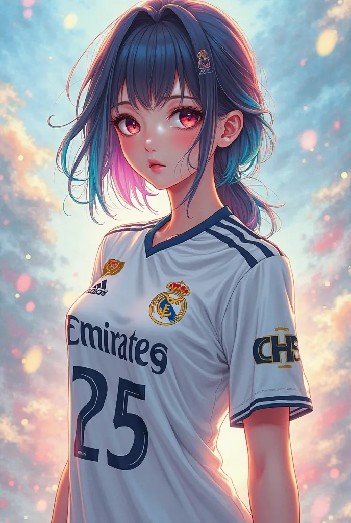 You can make a woman in anime wearing the Real Madrid jersey with the number 25 and saying WENDY