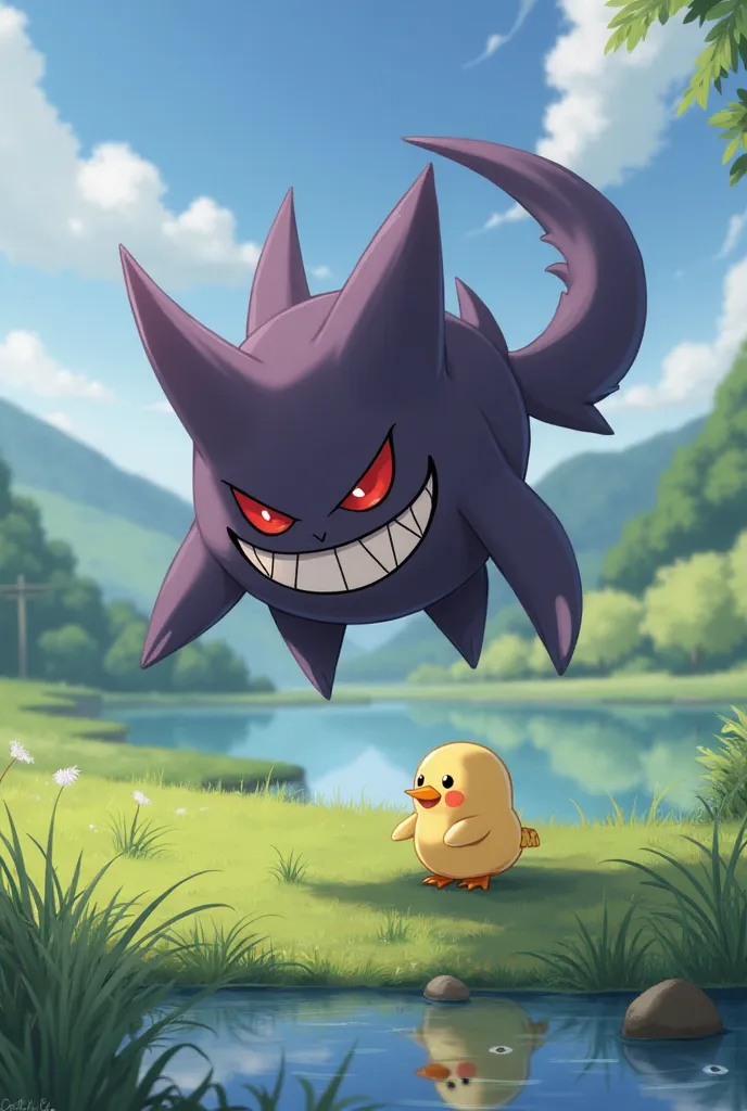 Gengar with a chick 