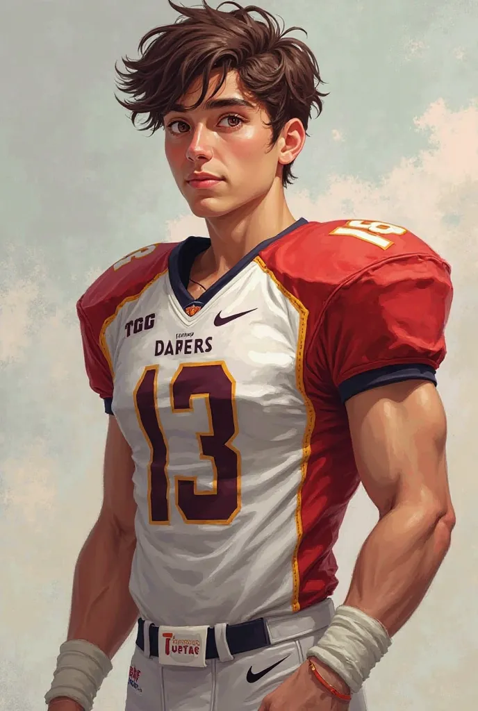 Kevin is brown, brown hair, brown eyes, athletic body design, He is 19 years old , quarterback do time dos falcões de Grandview. (American Football)  - the team's color is white and red

Nicole is a brunette, brown hair liso na raiz e ondulado nas pontas e...