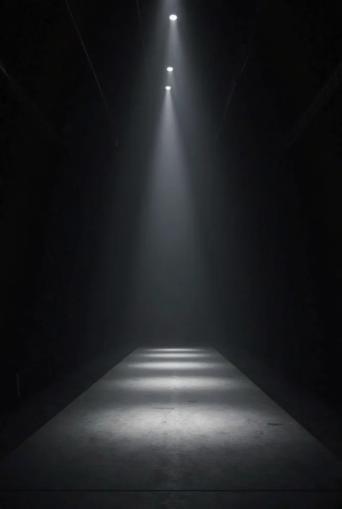 create an image of runway(fashion) stage so that I could use it on my edit
all of the atmosphere is quiet and dark, everywhere is black and dark, no people, just lamps(and their rays to stage) and long stage itself, I don't want any chairs or anything arou...