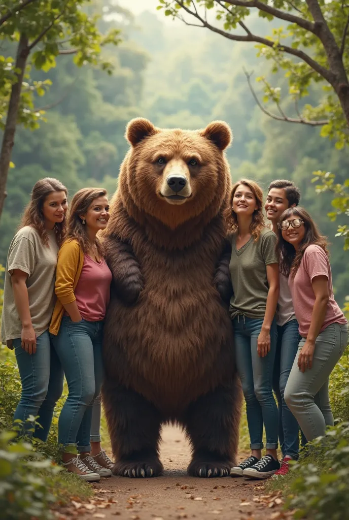 Bear for group photo betting