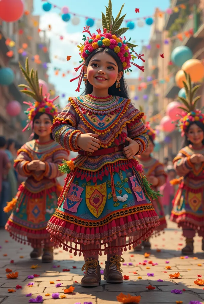 People in a pepinada costume for carnivals
