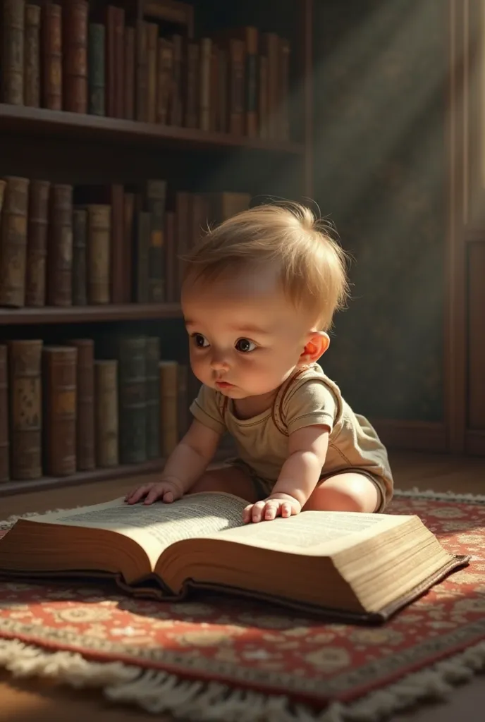 A baby reading the Bible 