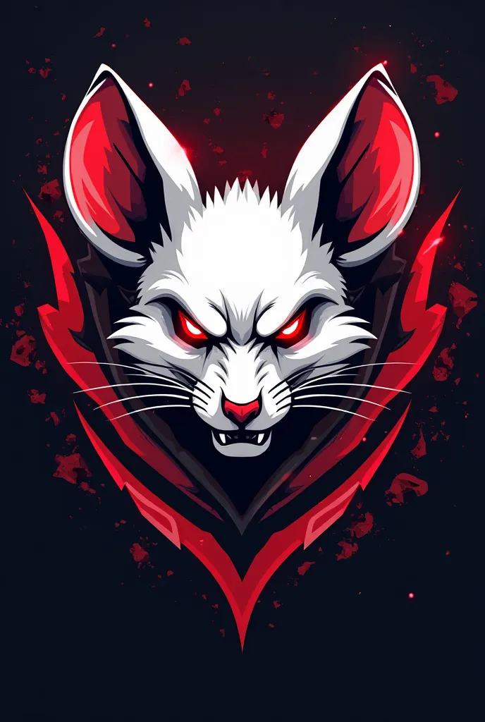 Create a photo of the logos for a sports team called ANDERSON , with an aggressive , bright red eyes,image mouse with a white color combination,  Red and Black