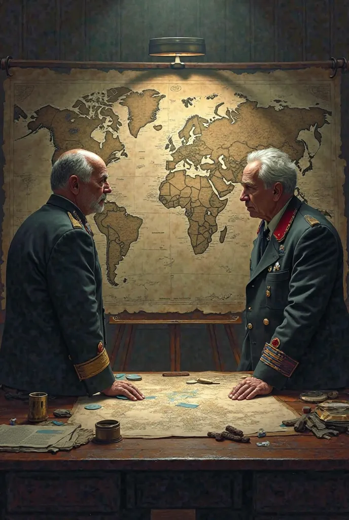 Two former commanders who made decisions in front of the map years before the millennium