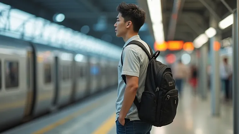 Best Quality,Ultra High Resolution,real,full body,Chinese, male,Inside Shinkansen station,Late 30s,casual clothes,carry a big backpack,HDR,UHD,Studio Lighting,Ultra fine drawing,sharp focus,Physically Based Drawing,extreme detail,PROFESSIONAL,vivid colors,...