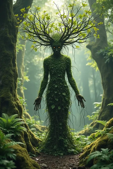  a forest forming a human figure 