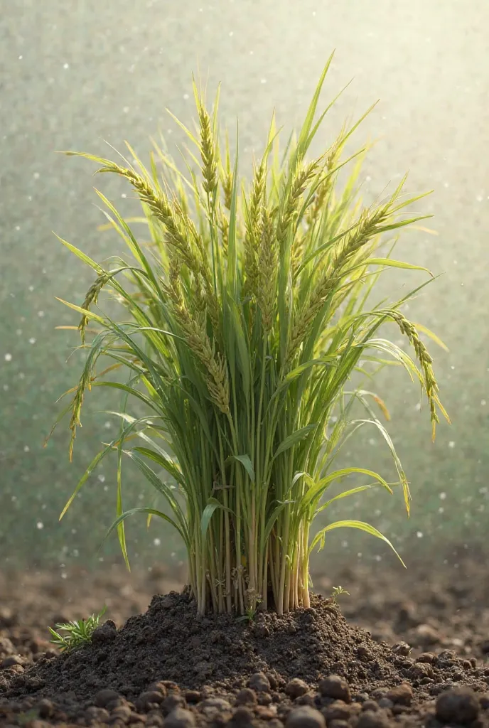 A rice plant with a zinc deficiency 