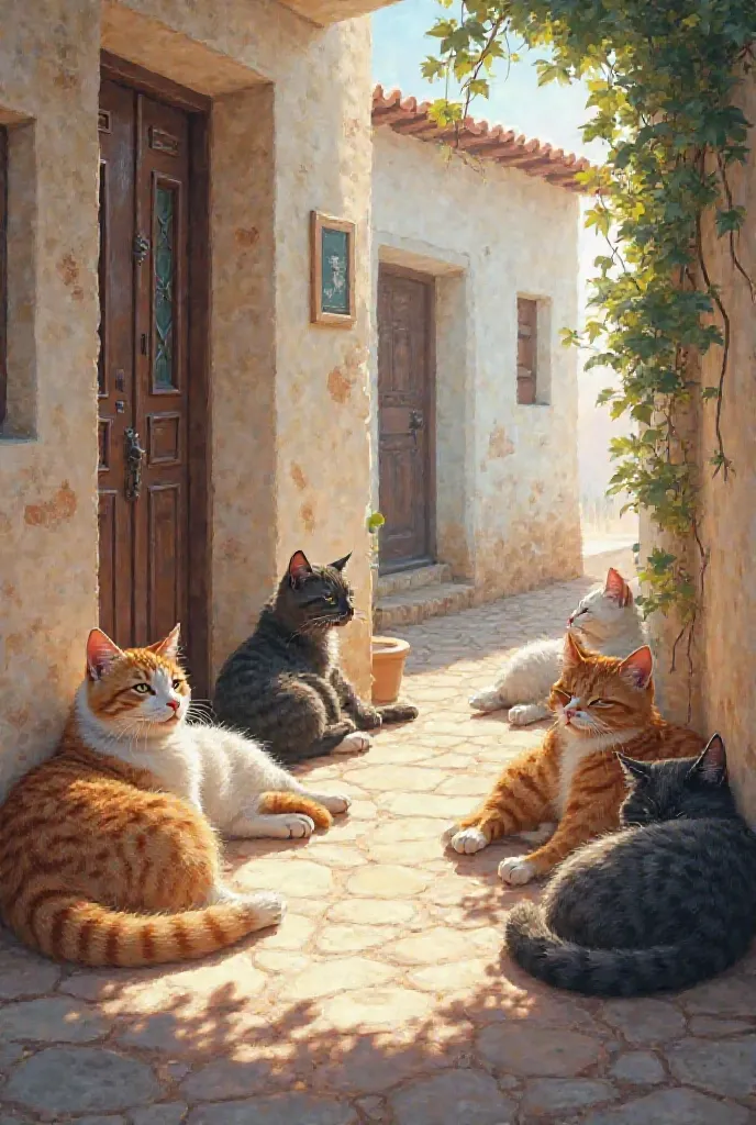 How cats shelter in Spain.
