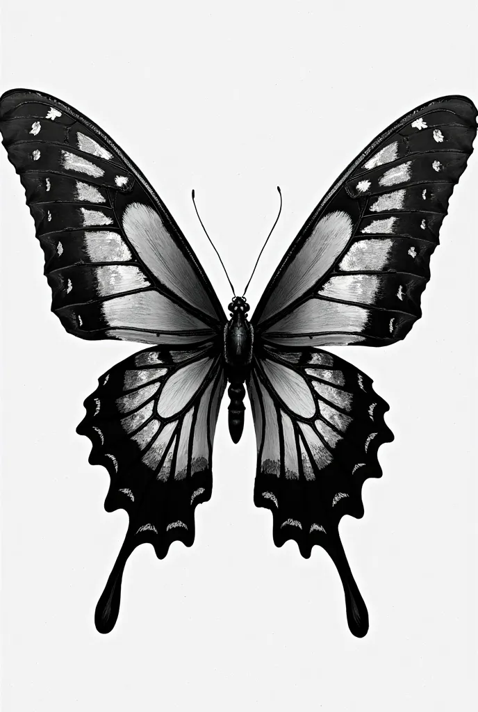 In black and white and the bigger butterfly 