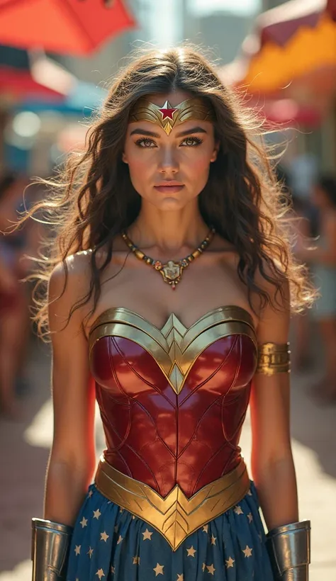 live action、With the cute Wonder Woman concept and、photo model's cute Japanese Wonder Woman concept、In the cute Wonder Woman concept.
  depicts the whole body、Long Shots