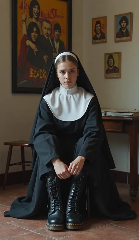 In the quiet convent of Clause of Little Sisters of Charity, , a young nun is dedicated to the artisanal task of dressing herself with devotion and skill. Although her hands work deftly to put on the black Doctor Martens boot with gold trim, her mind is at...