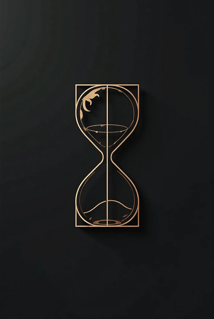 A minimalist gothic rock logo with an hourglass mixed with an 8 in a more square shape