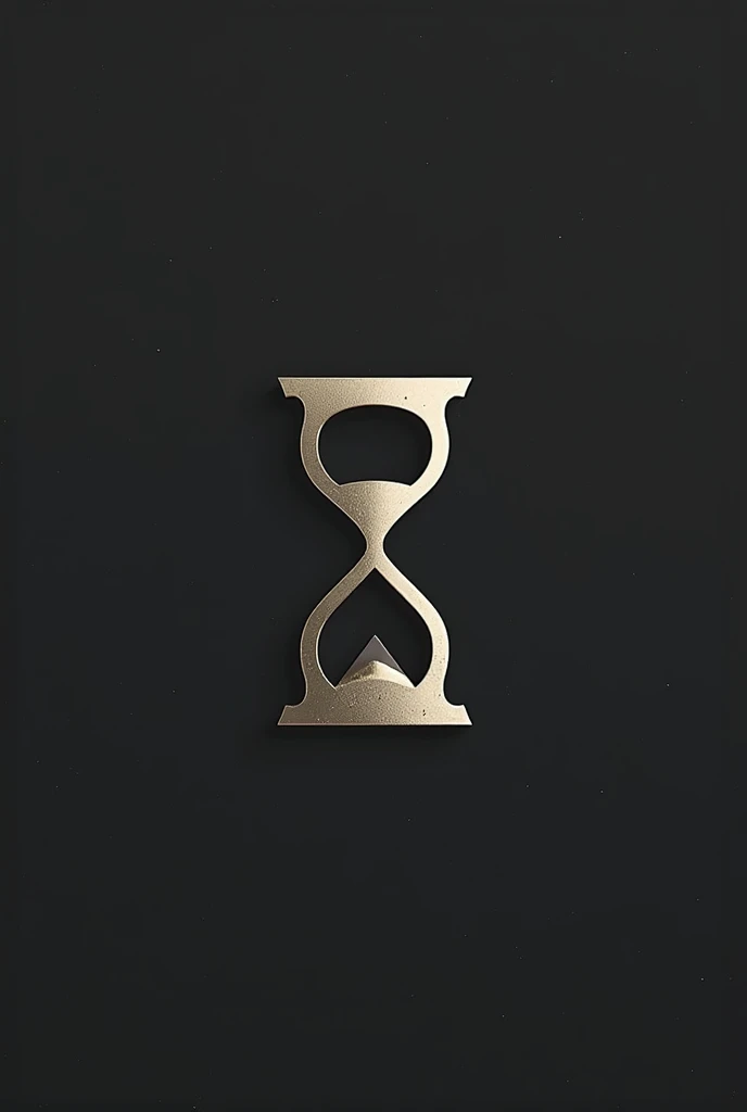 A minimalist Gothic logo with an hourglass mixed with an 8 in a more square shape, just the silhouette