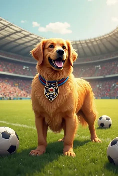 Dog as mascot for the União Desportiva Fermedo soccer club 