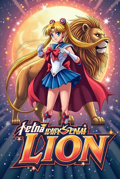 sailor moon sentai lion logo with the name sailor moon sentai lion on it 