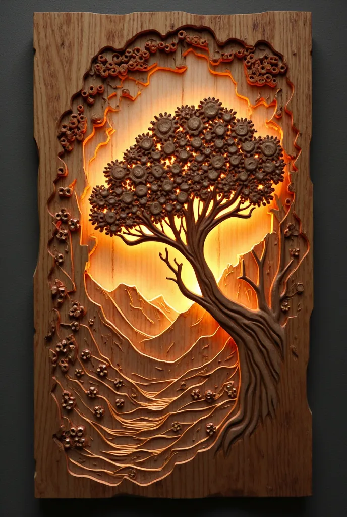 Interactive LED Wooden Wall Art
Concept:
A beautifully carved wooden wall art piece that integrates hidden LED lighting and touch-sensitive controls. The design can feature nature-inspired patterns like a tree, mountain range, or geometric mandalas.

Key F...