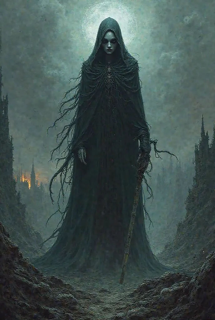  Create an image for " Under the rule of the Lady of Death"