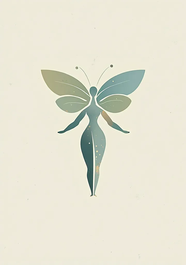 Create a logo, using a figurative body and a butterfly, For a mind and body psychologist