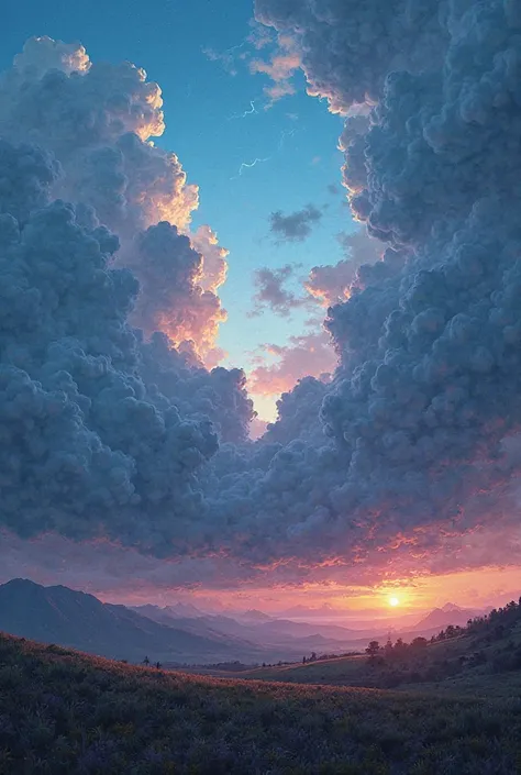 Make an evening beautiful with charged clouds 