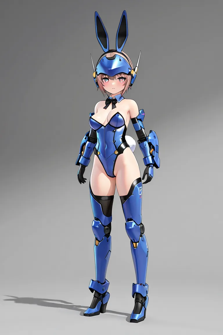 anime style, 1girl, younger female, mecha musume, armored leotard, bunnysuit, perfect hands, 3d, nsfw, high resolution, high quality, hd, round breasts, small breasts, round breasts, medium breasts, round breasts, large breasts, round breasts, huge breasts