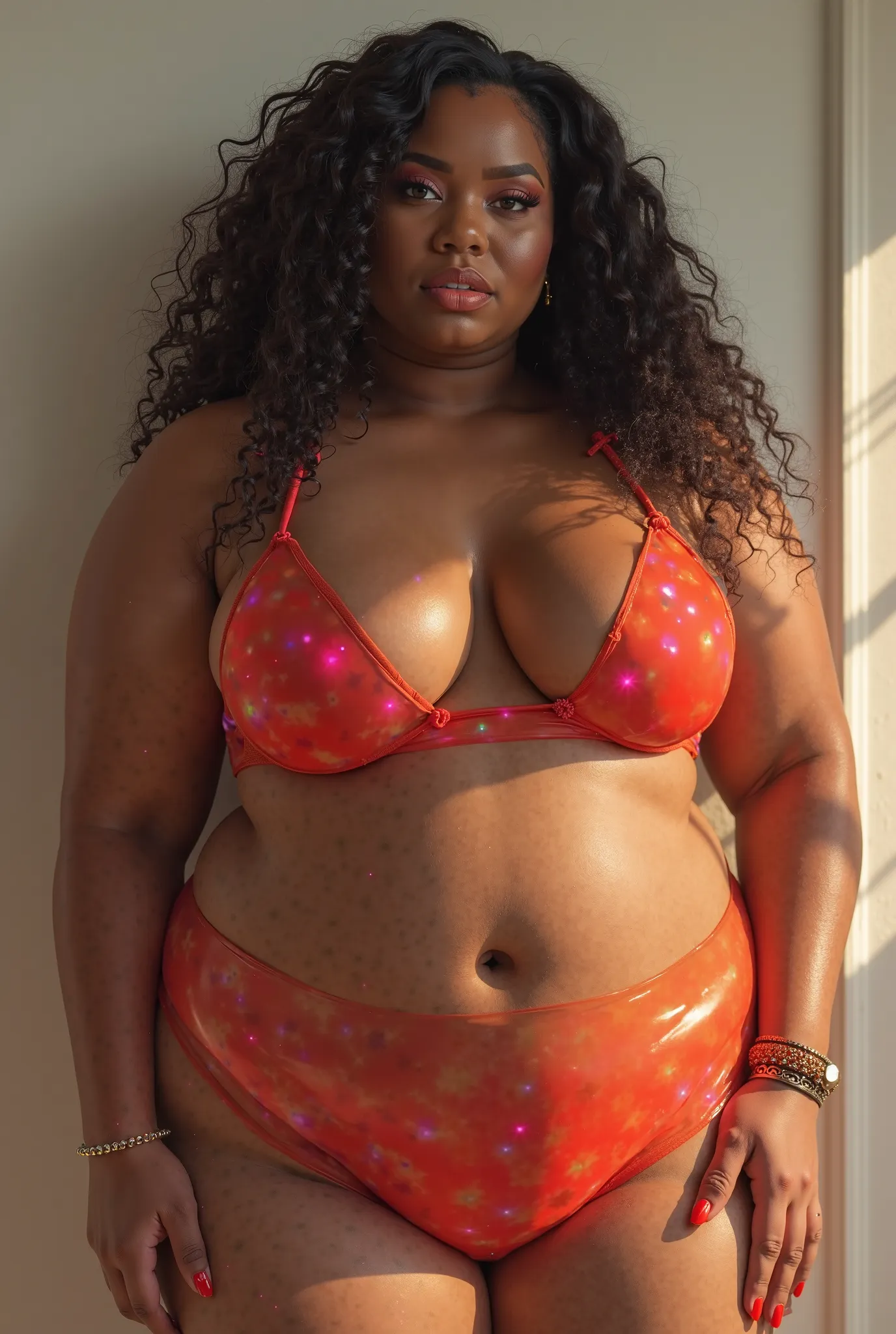 Lizzo in a transparent bra and panties 