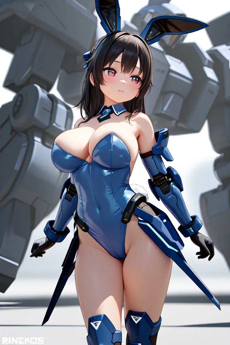 anime style, 1girl, younger female, mecha musume, armored leotard, bunnysuit, perfect hands, 3d, nsfw, high resolution, high quality, hd, round breasts, small breasts, round breasts, medium breasts, round breasts, large breasts, round breasts, huge breasts