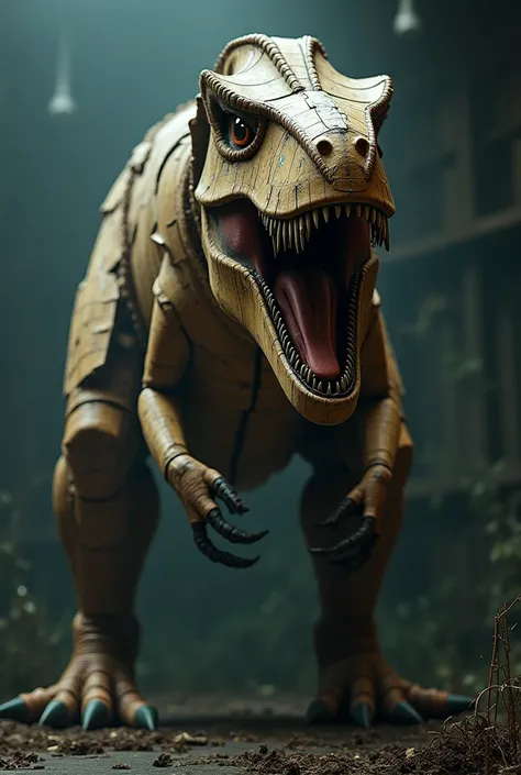 Horror cardboard dinosaur