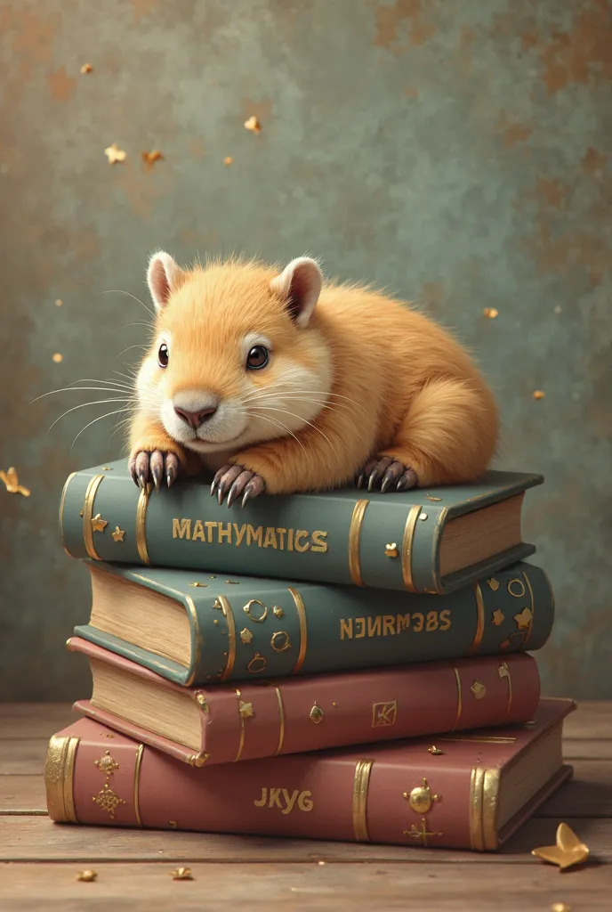 A4 sheet, cover, capibara baby, mathematics