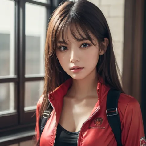 (8k,  top quality, Masterpiece:1.2),  ultra detail , Masterpiece,  Realistic Lighting ,Masterpiece,  top quality, Masterpiece,  Official Art, Extremely Fine CG Unity 8K Wallpaper ,  beautiful eyes in every detail  ,  light on face,  One Girl , upper body, ...