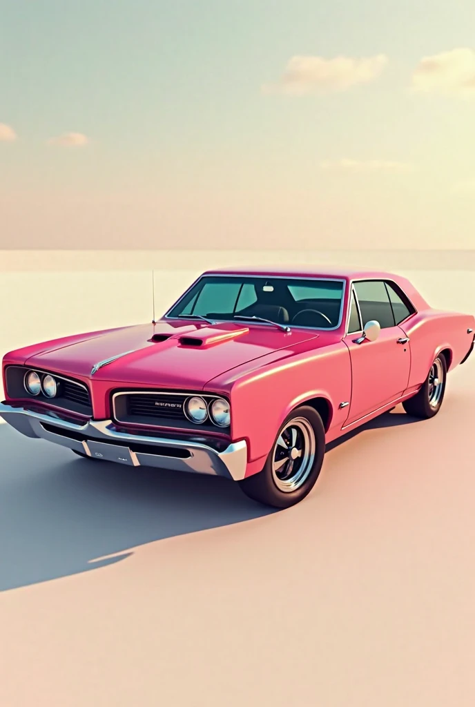 Pontiac GTO in synty studio style low poły stylized 3d model