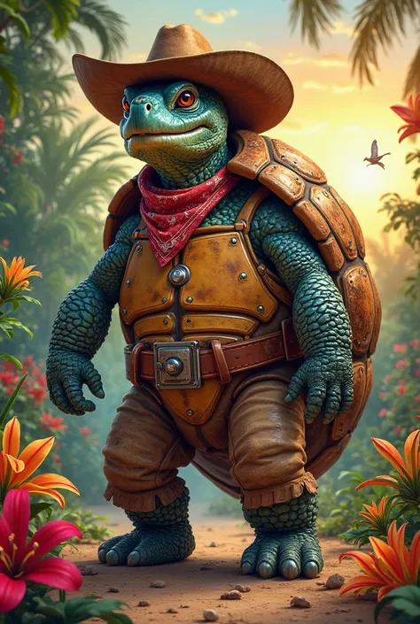 Toledo  (Costa Rican artist) cowboy turtle version