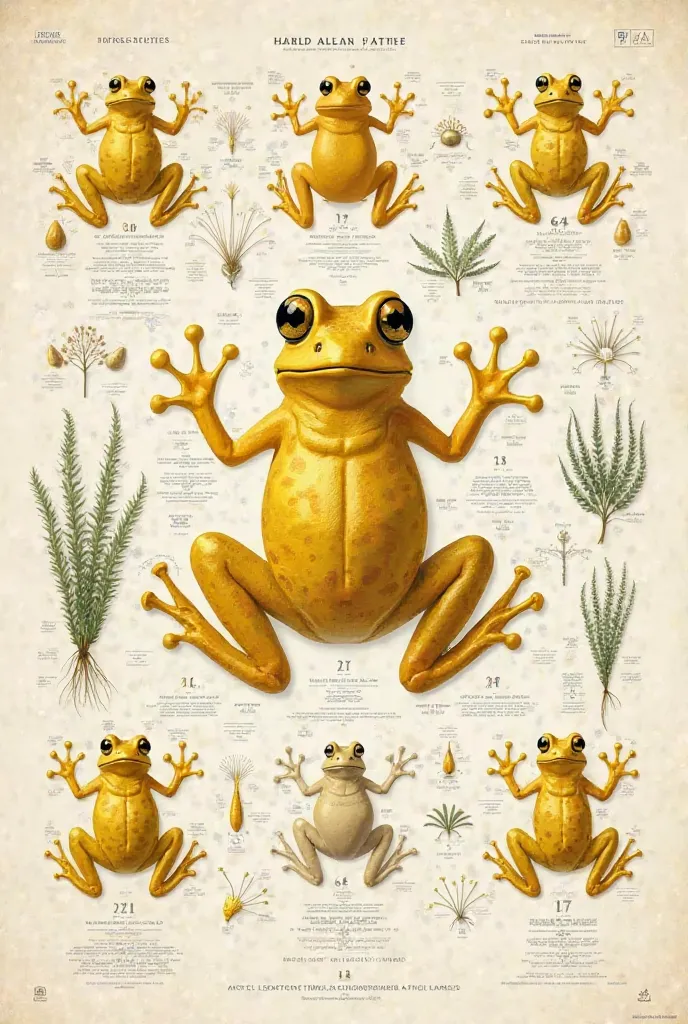 Create an image of the taxonomy of a golden frog