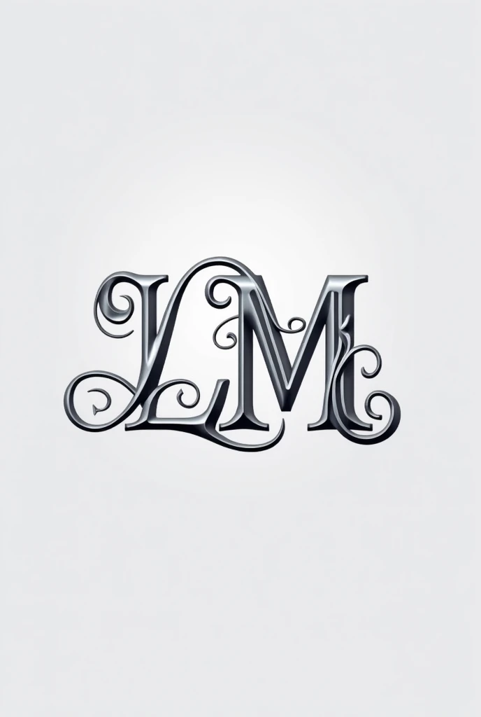 A logo with the Kpop group, With the initials L L M It has the color silver, The letter with the beautiful design 