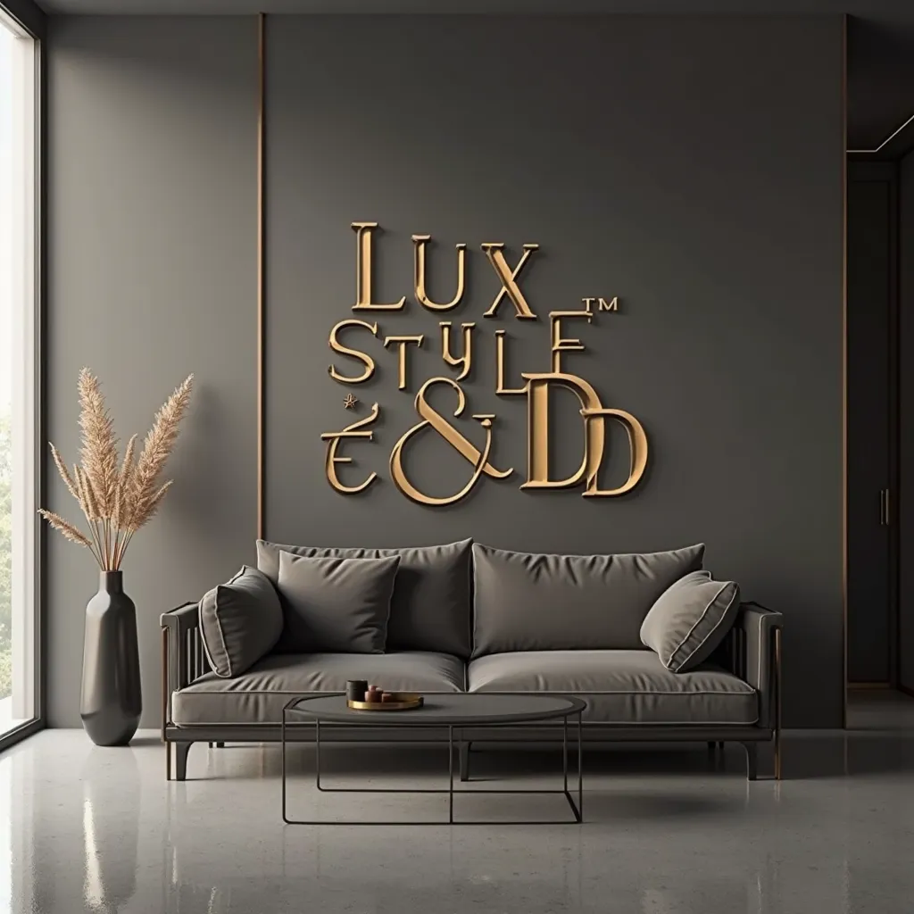 Create a brand logo, with the name LuxStyle E&D, very well defined, Let the letters look exactly as I mentioned them