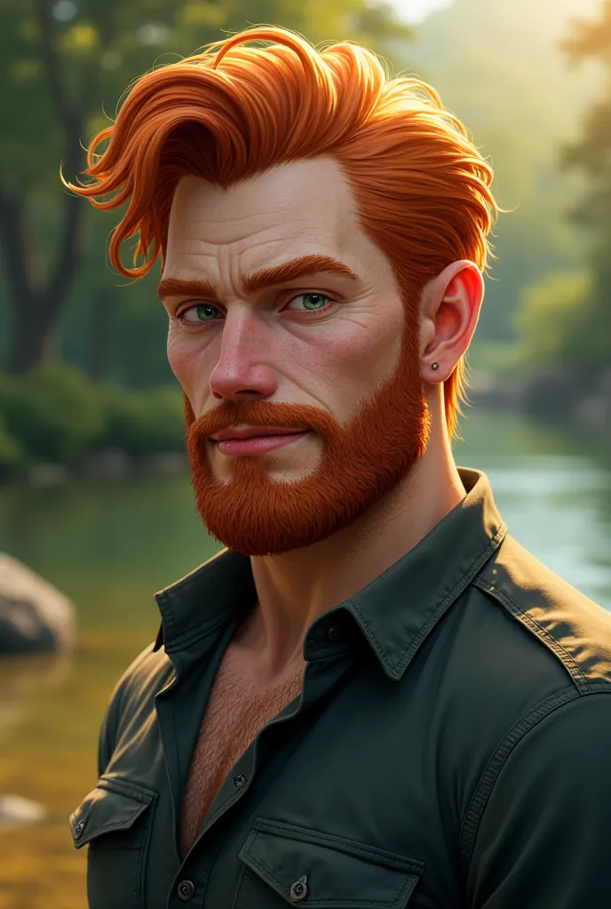 a handsome ginger man