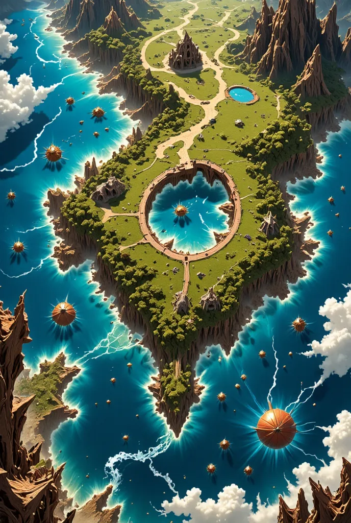  detailed and stylized map of the continent of Eldoria, a vast fantasy world with several regions, each dominated by a race and influenced by unique biomes. The map must follow a medieval fantasy style, with vibrant colors to represent the different territ...