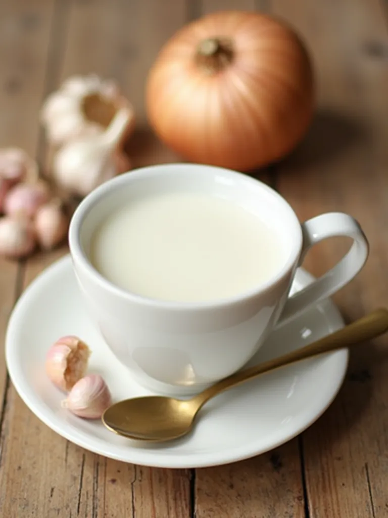 Onion and garlic milk is a traditional remedy that benefits the lungs, expelling phlegm and eliminating cough

1. Antibacterial and antiviral properties: Garlic and onion have compounds that could help fight respiratory infections.

2. Natural expectorant:...