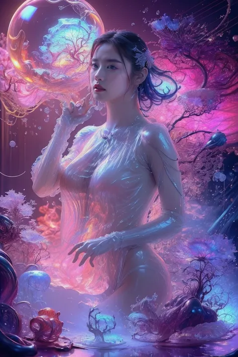  nude , realistic portraits. of elegant girls like fairies, Transparent shadows 、flashing shadows, , Straight face , Straight eyes ,  nude, tits,(((The world of dreams)))、((best quality))、((Master Piece  ))、(( high-resolution photography))、  Details、 GDCLT...